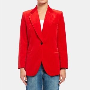 Theory Red Velvet Women's Blazer